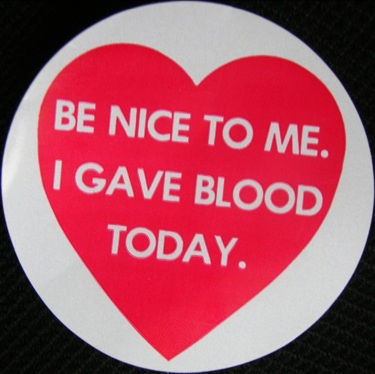 gave blood today