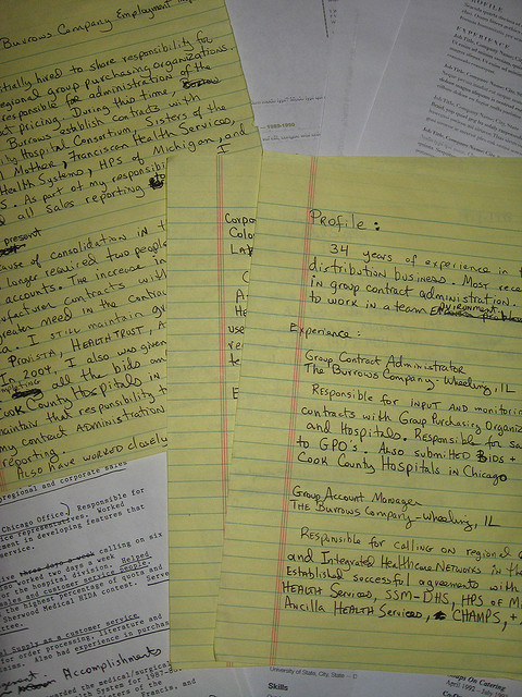 アメリカ企業転職大作戦　実践編　レジュメを書く　どんなことを書くか